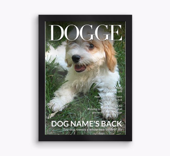 'Dogge Magazine' - Personalised {breedFullName} Framed Print